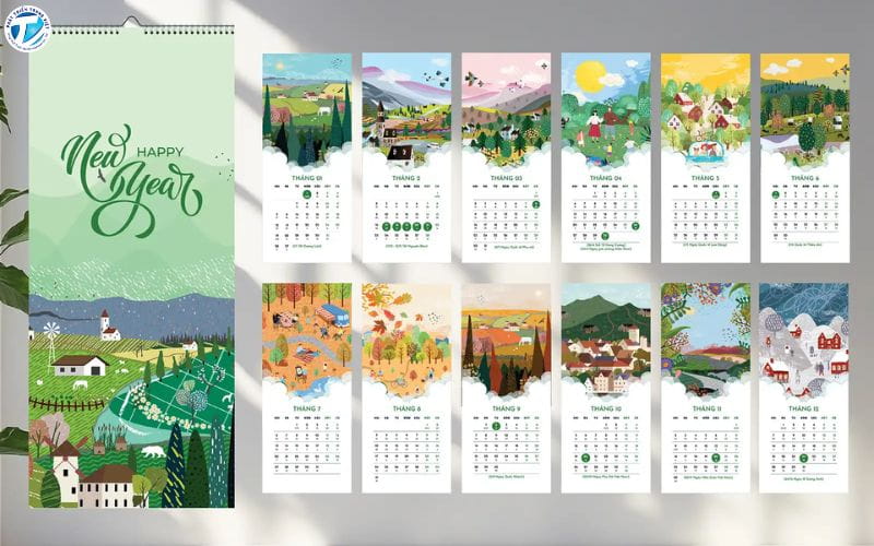 Lịch treo tường là quà tặng thiết thực - dễ phân phối